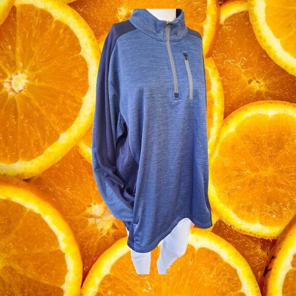Callaway 1/4 Zip 2 Tone Blue Sweatshirt‎ Size XL - Picture 1 of 9
